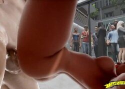 Airport Sexual 3D Monster Cock Animation